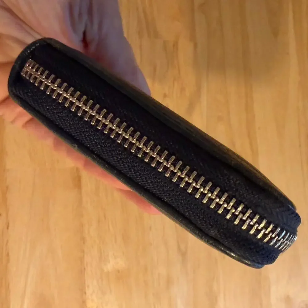 Michael Kors Jet Set Navy Blue Zip Around Long Continental Wallet EUC - Picture 15 of 16